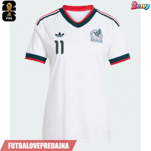 Lacne Ženy Futbalové dres Mexiko Santiago Gimenez #11 MS 2026 Krátky Rukáv - Preč